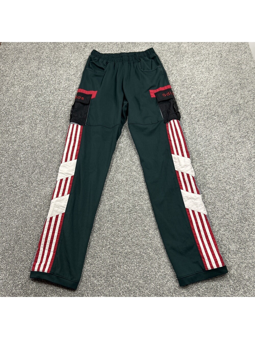 Adidas Y2K Cargo Track Pants Green Red White Black